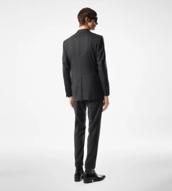 HERRINGBONE STRIPE ATTICUS SUIT DARK GREY online